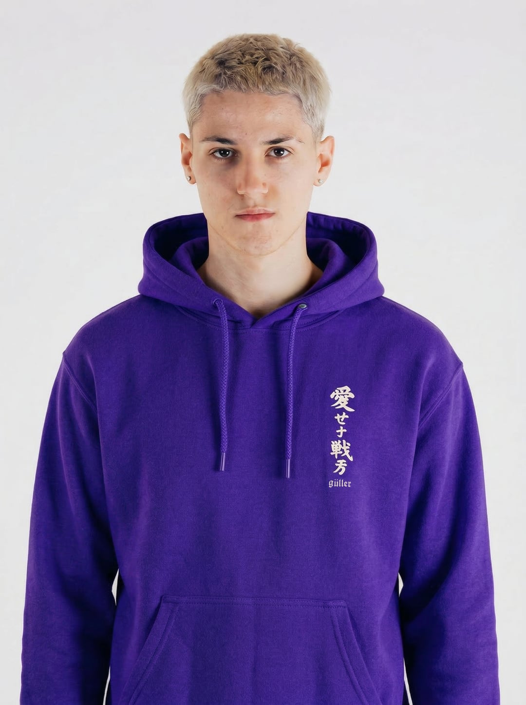 Felpa Hoodie "Guller AMA, E'GIA' RIVOLUZIONE col. Viola/Purple