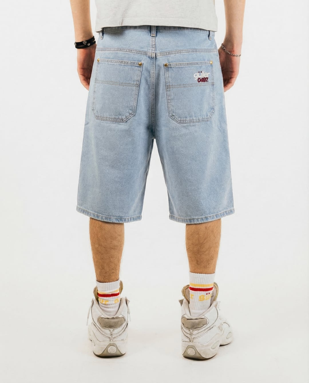 Baggy Jeans Short "Guller0497" lavaggio jeans chiaro blitz