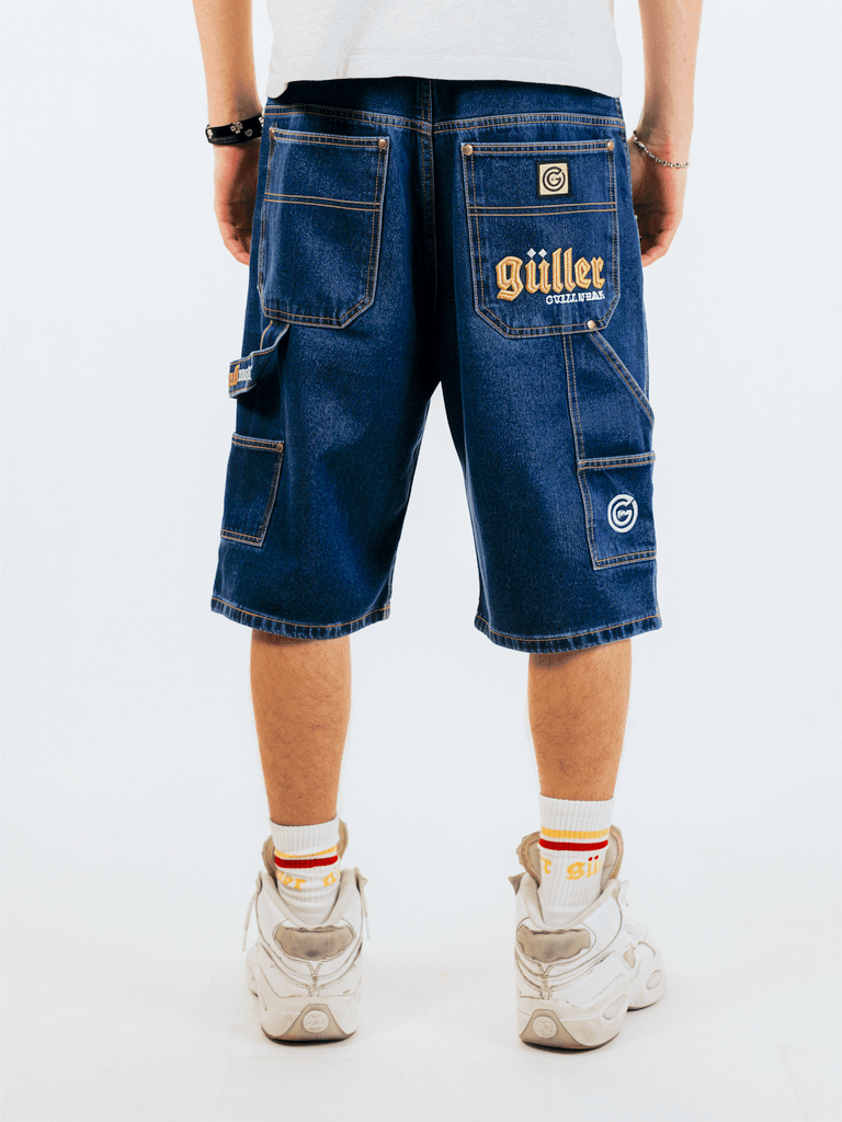 Baggy Short "GULLER" - Jeans Stone Wash Scuro