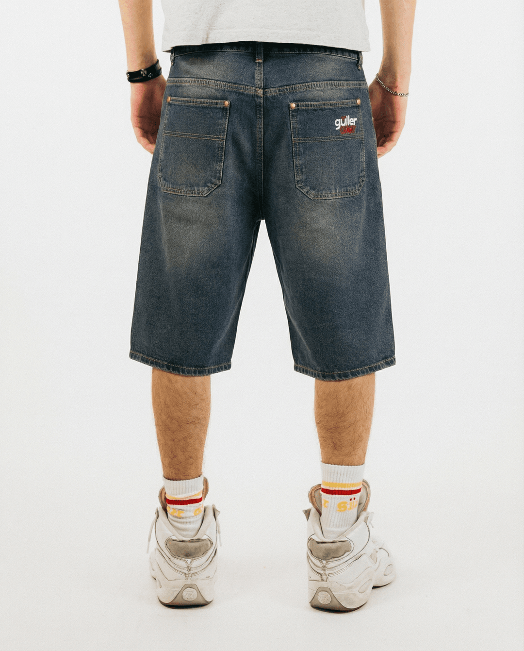 Baggy Jeans Short "Guller 0497" lavaggio effetto Minatore/Tea