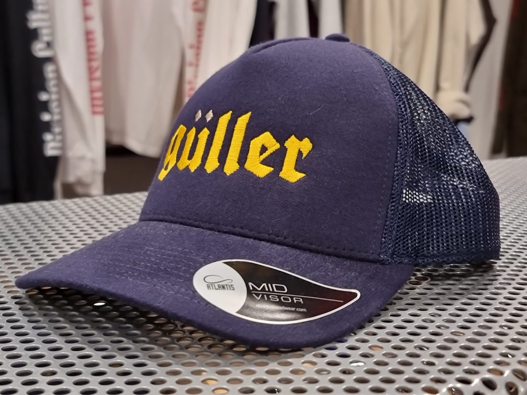 Cap "Guller" a rete - Viola Logo Giallo - Adjustable