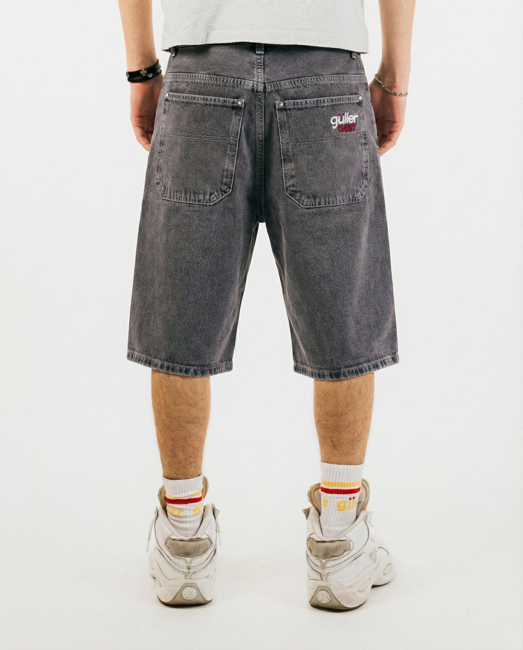 Baggy Jeans Short "Guller0497" col. Grigio Delavè