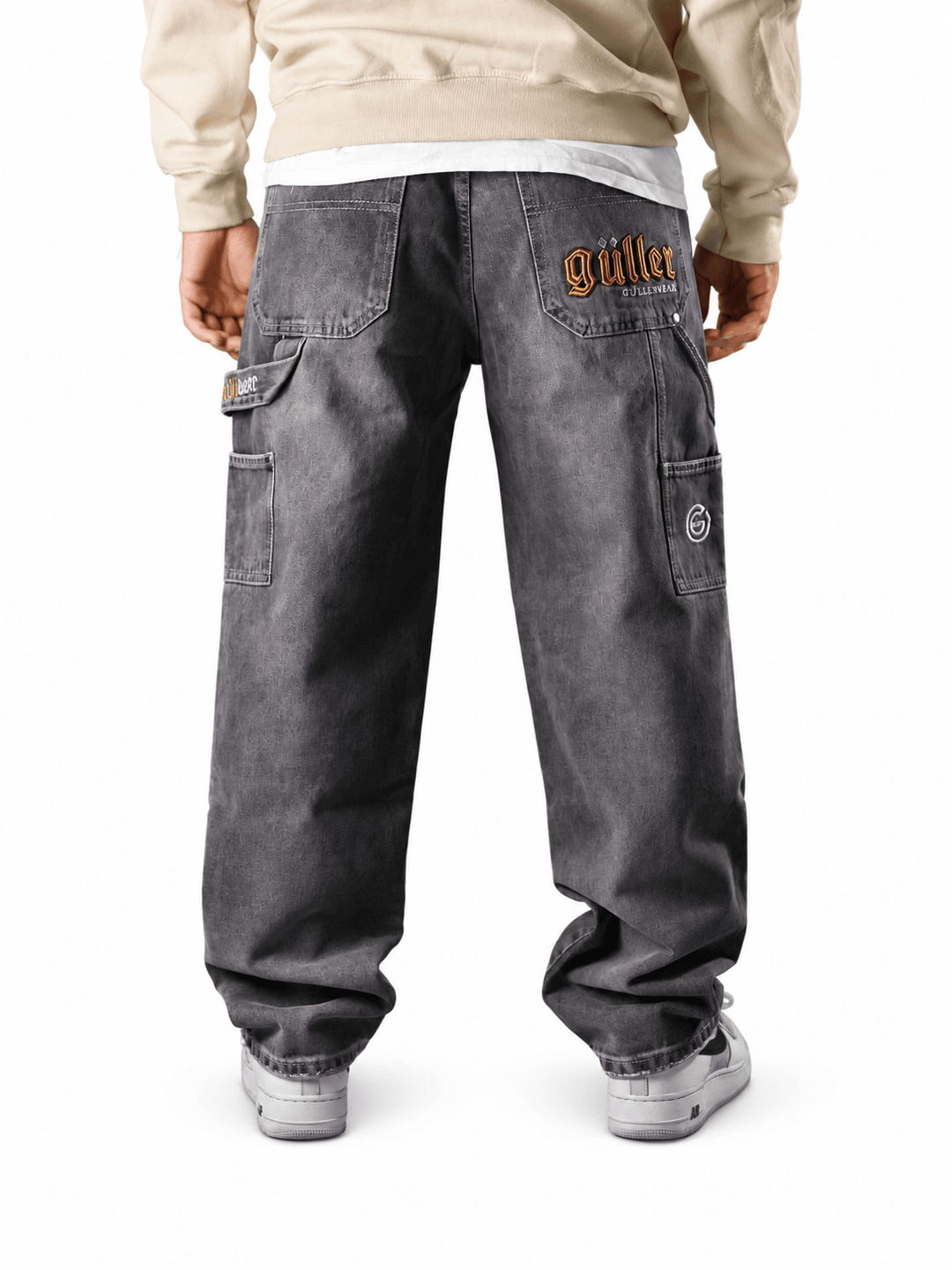 Baggy W. "Guller" Jeans Grigio Batik Used