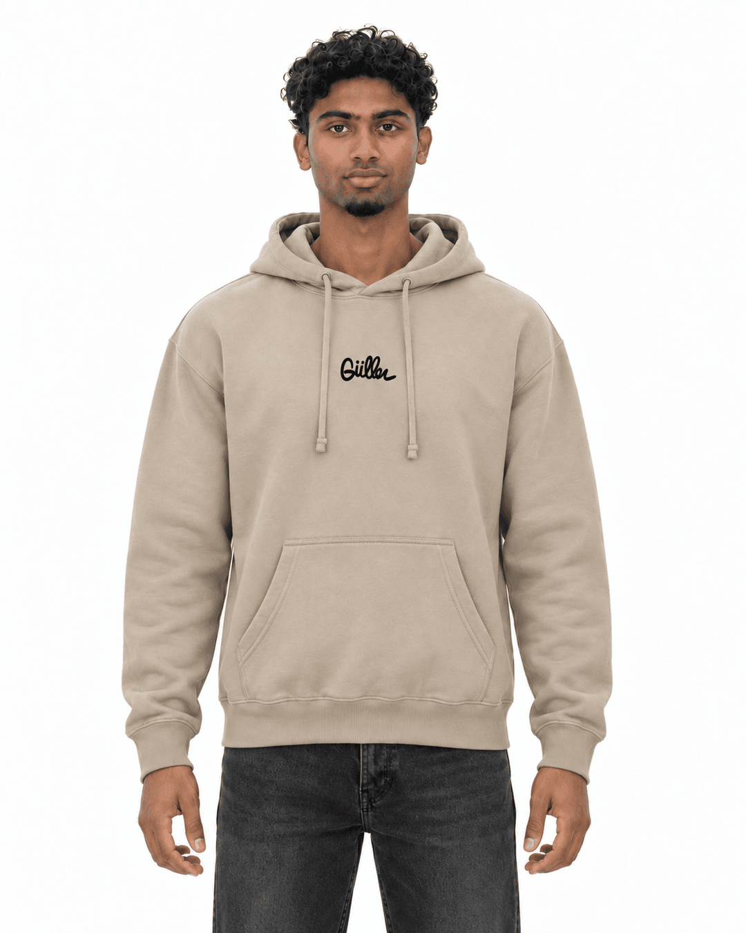 Felpa hoodie "Güller" sand "Corsivo"