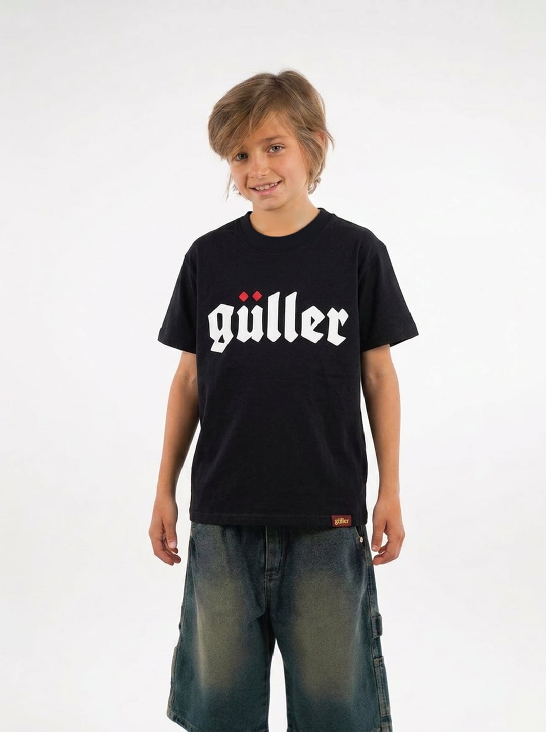 T-shirt "Guller" istituzionale col. Nero  RAGAZZO/KID